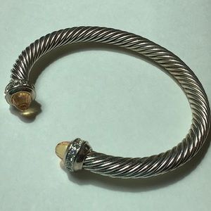 Twisted Bracelet with Crystals in John Hardy Style